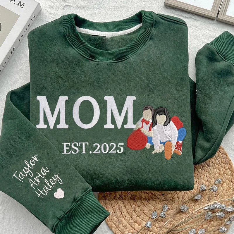 Custom Dad Sweatshirt Hoodie With Photo Embroidered Unique Father's Day Gift Ideas