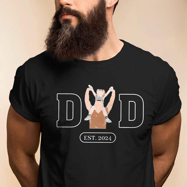 Personalized Dad Portrait Printing T-Shirt/Sweatshirt, Father's Day Gift