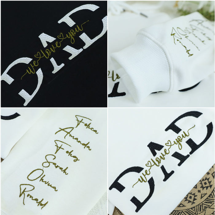 Dad We Love You Hoodie Personalized, Father T-Shirt Gift, Cool Dad Sweatshirt
