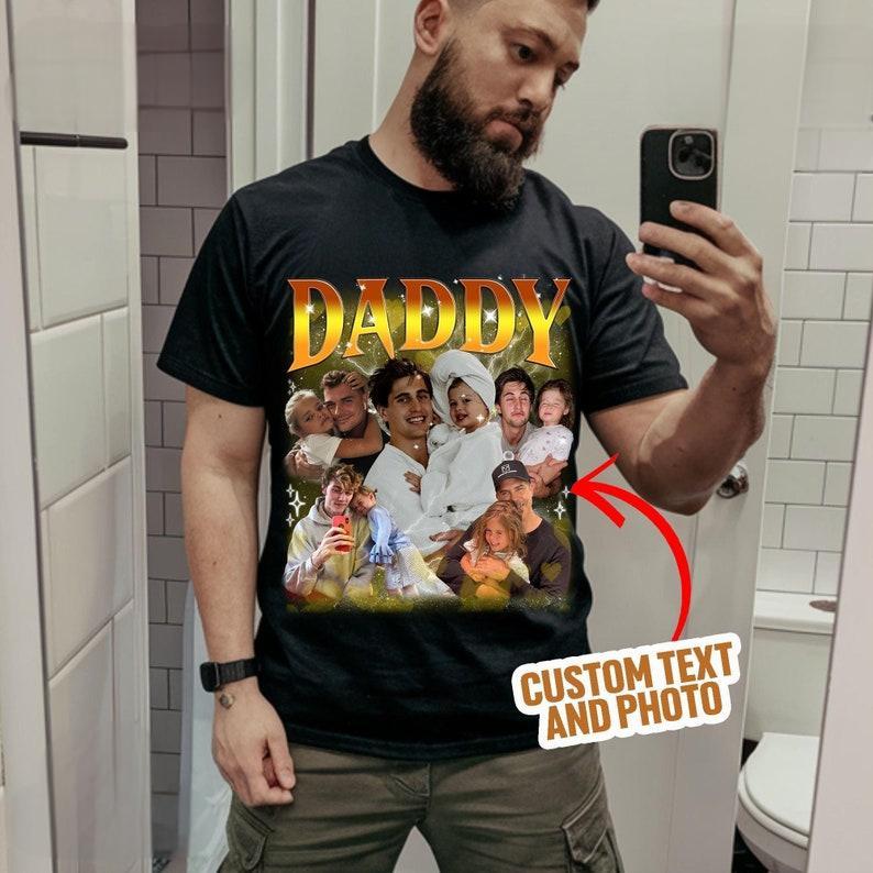 Personalized Vintage Photo T-shirt For Dad, Father's Day Gift