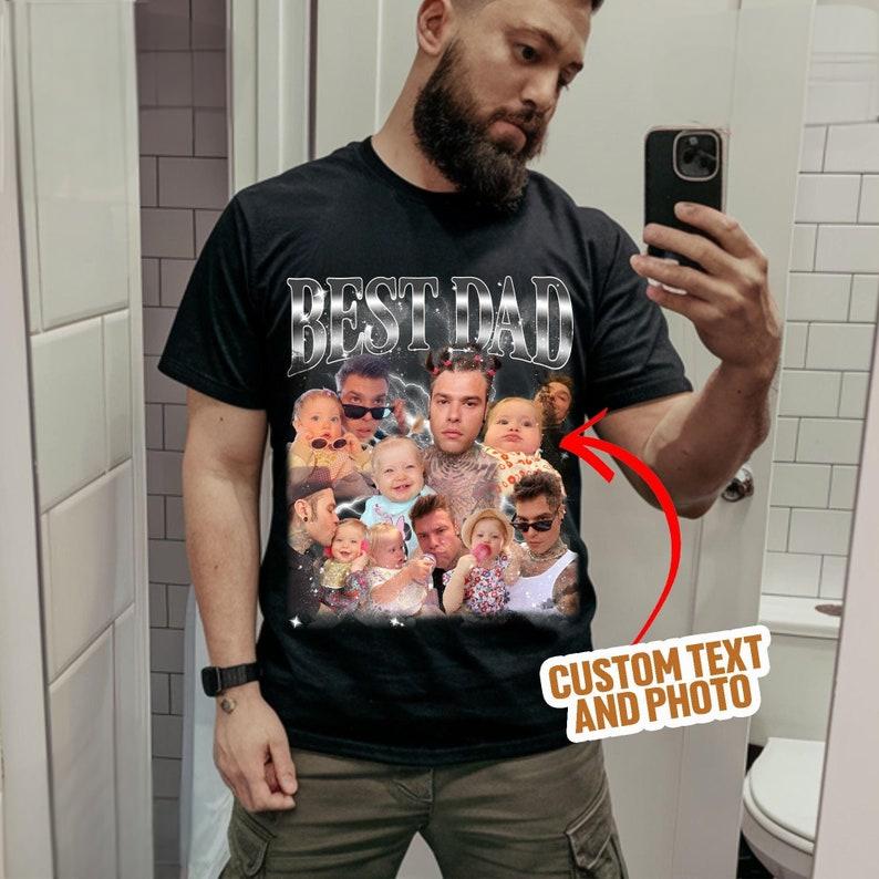 Personalized Vintage Photo T-shirt For Dad, Father's Day Gift
