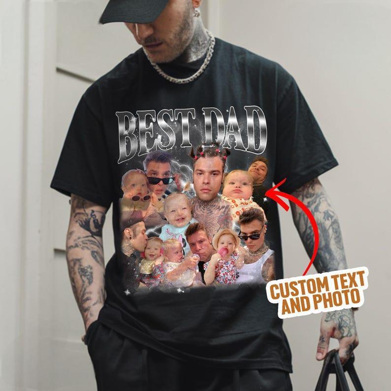 Personalized Vintage Photo T-shirt For Dad, Father's Day Gift