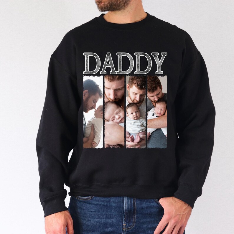 Personalized Dad Photo Vintage Wash Tee, Best Father's Day Gift