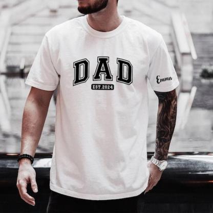Custom Comfort Colors Dad Tshirt, Est Date Daddy T Shirt, Gift for Fathers Day