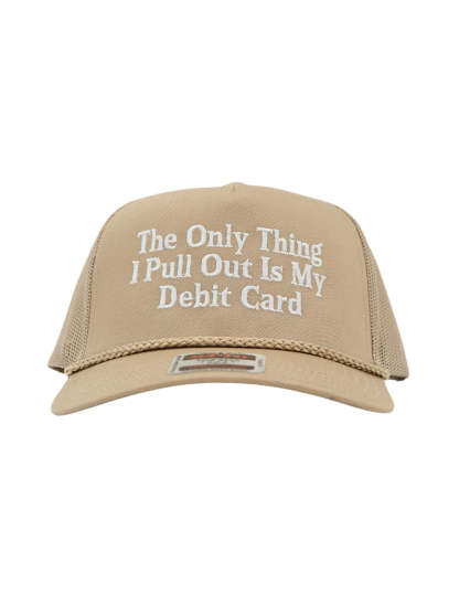 The Only Thing I Pull Out Is My Debit Card Embroidered Hat, Husbands Tab Funny Wife Credit Card