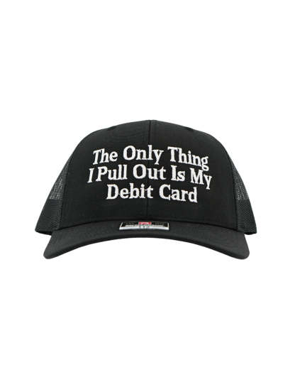 The Only Thing I Pull Out Is My Debit Card Embroidered Hat, Husbands Tab Funny Wife Credit Card