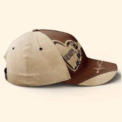 Skip To Product Information Grandpa Dad Kids Handprints - Personalized Classic Cap