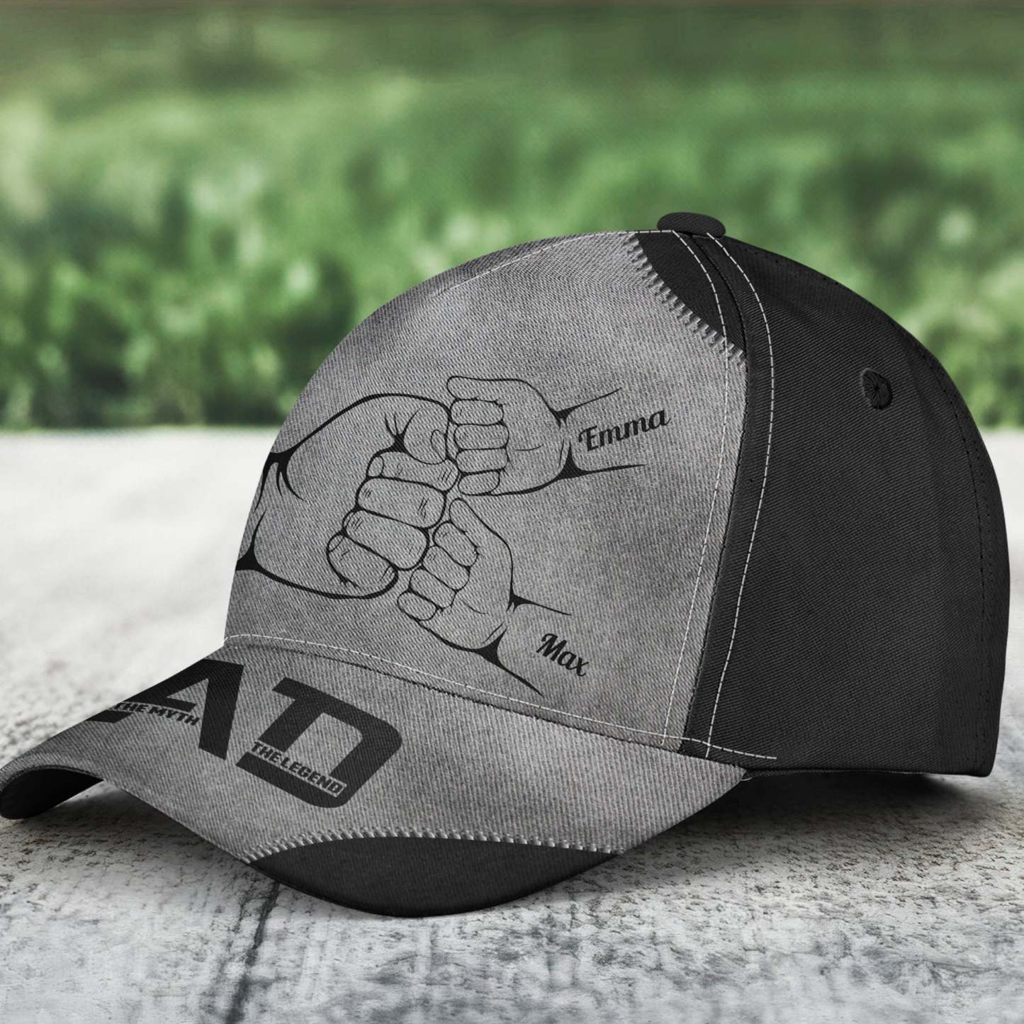 Dad The Man The Myth The Legend First Bump - Personalized Classic Cap