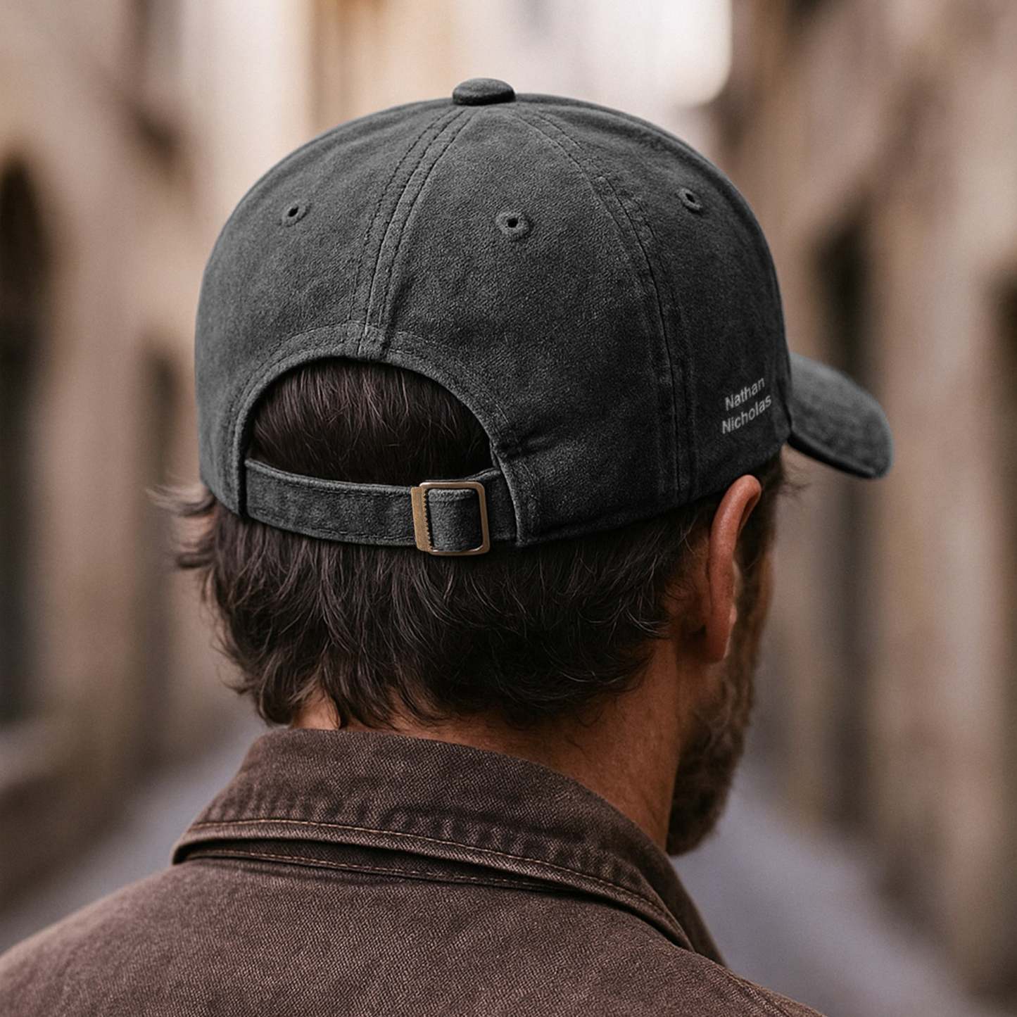 Custom Dad With Kids Names - Personalized Embroidered Distressed Hat