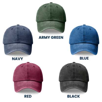 Custom Dad With Kids Names - Personalized Embroidered Distressed Hat