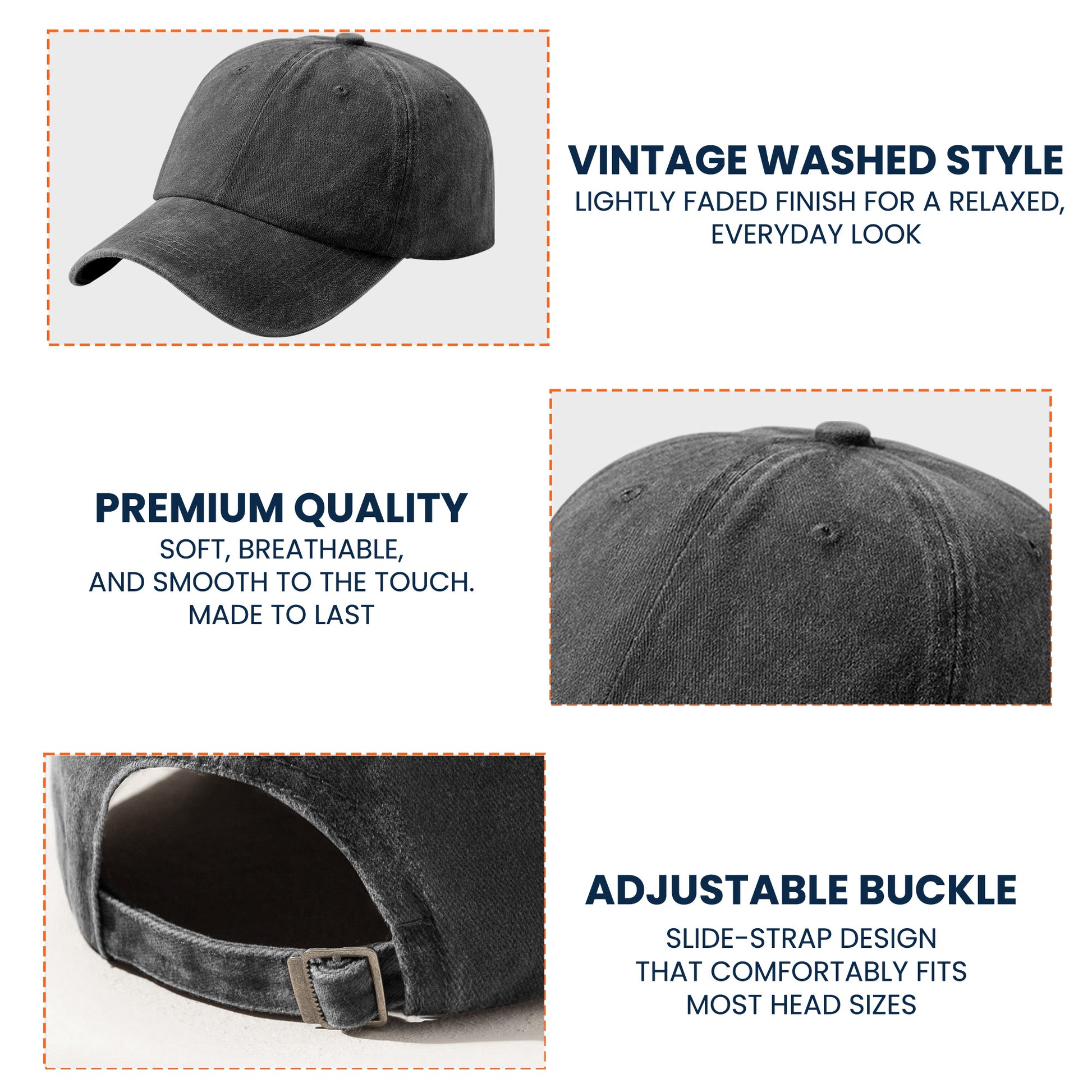 Custom Dad With Kids Names - Personalized Embroidered Distressed Hat