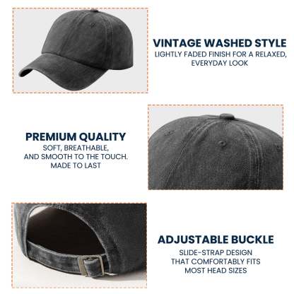 Custom Dad With Kids Names - Personalized Embroidered Distressed Hat