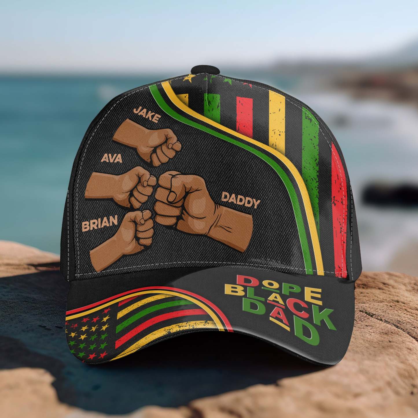 Father's Day African Dad Dope Black Dad - Personalized Classic Cap