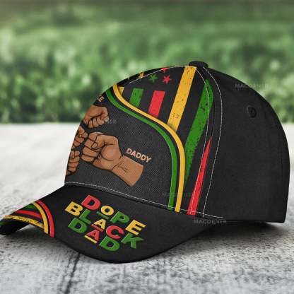 Father's Day African Dad Dope Black Dad - Personalized Classic Cap
