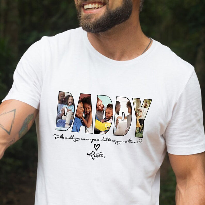 Custom Daddy Photo Shirt Father Day Gift