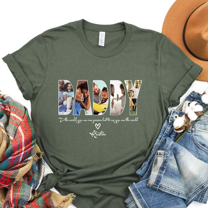Custom Daddy Photo Shirt Father Day Gift