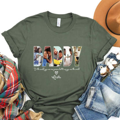Custom Daddy Photo Shirt Father Day Gift