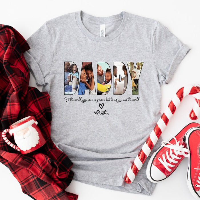 Custom Daddy Photo Shirt Father Day Gift