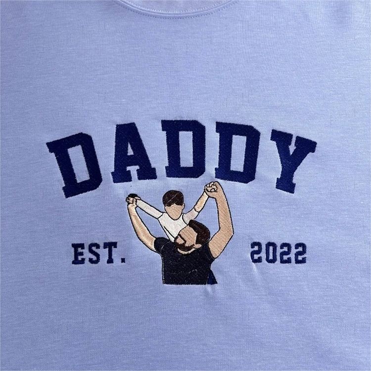 Personalized Dad Mama Shirt, Family Name Photo Shirt, Est. Year Sweater