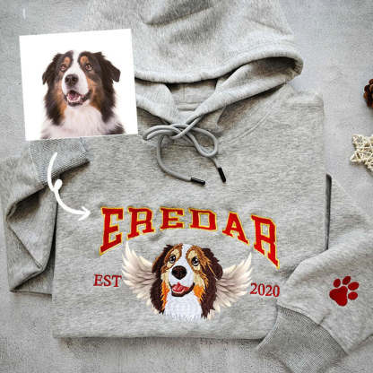 Personalized Embroidered Pet Dog Face And Name Est Sweatshirt Keepsake Gift For Pet Lovers