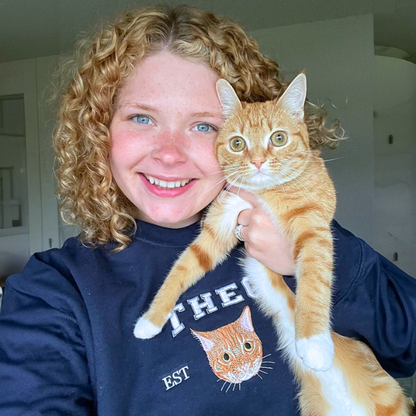 Custom Pet Embroidery Hoodie, Sweatshirt With Your Pet's Portrait Photo, Unique Gift For Pet Lovers