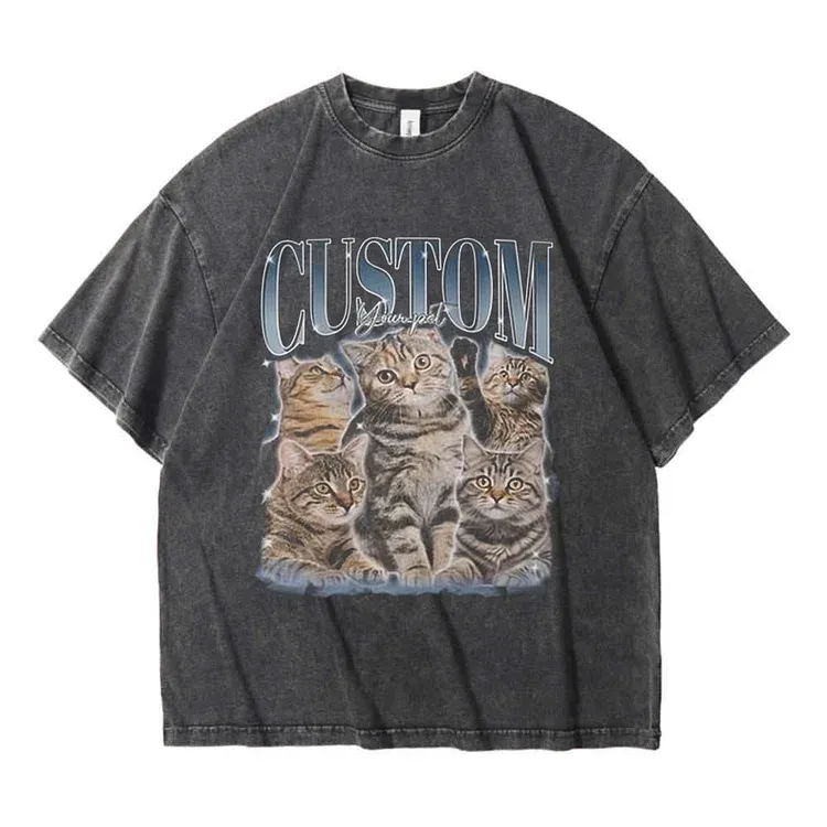 Custom Printing Vintage Hip Hop Vintage Pet T-shirt