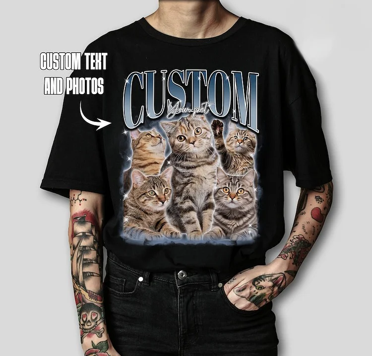 Custom Printing Vintage Hip Hop Vintage Pet T-shirt