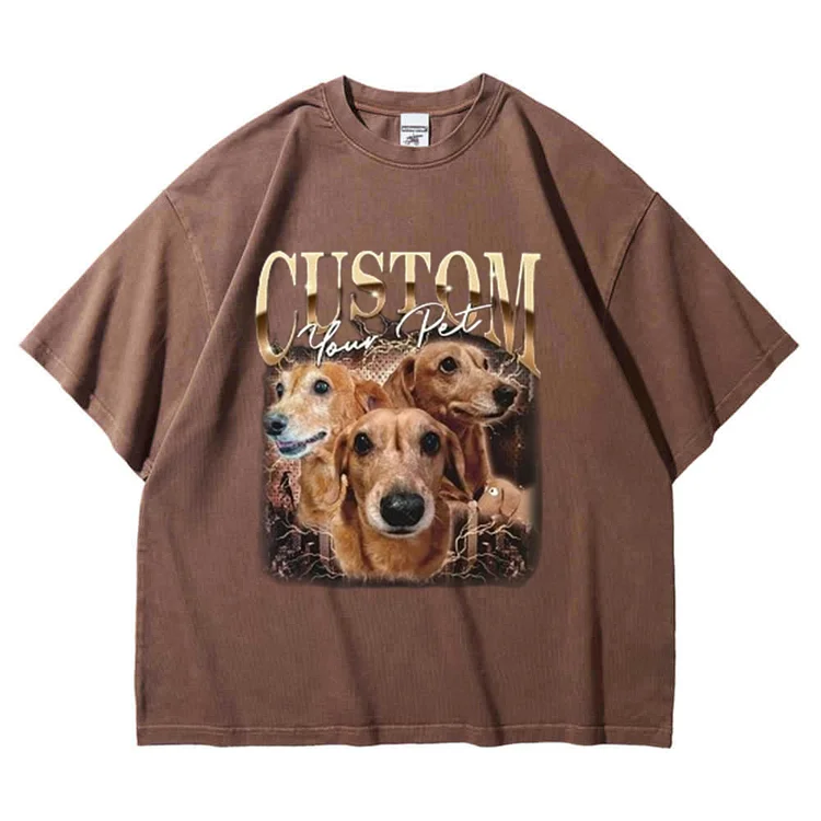 Custom Printing Vintage Hip Hop Vintage Pet T-shirt