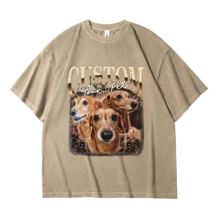 Custom Printing Vintage Hip Hop Vintage Pet T-shirt