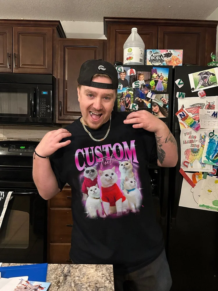 Custom Pet Vintage Unisex T-Shirt, Personalize Bootleg Retro 90's Tee Hoodie Sweatshirt