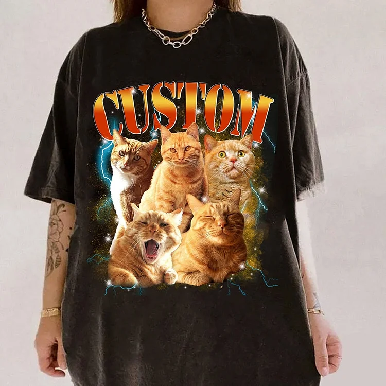 Custom Vintage Pet Shirt Pet Photo and Name T-shirt Sweatshirt Hoodie