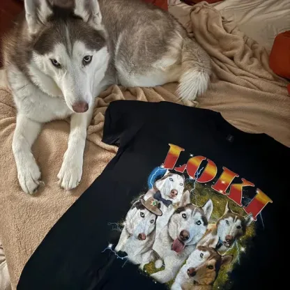 Custom Vintage Pet Shirt Pet Photo and Name T-shirt Sweatshirt Hoodie