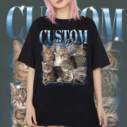 Pet Custom Vintage Washed Shirt Personalize Bootleg Retro 90's T-shirt