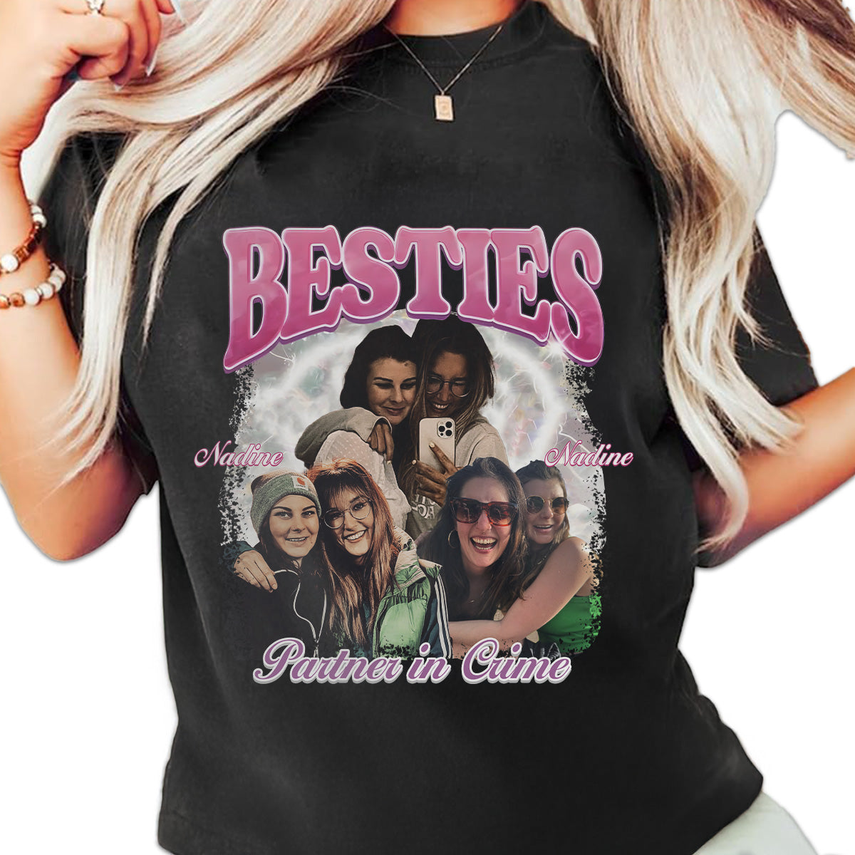 "BESTIE CRIME" Handcraft Tee