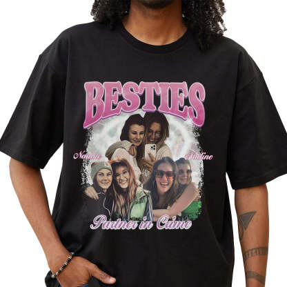 "BESTIE CRIME" Handcraft Tee