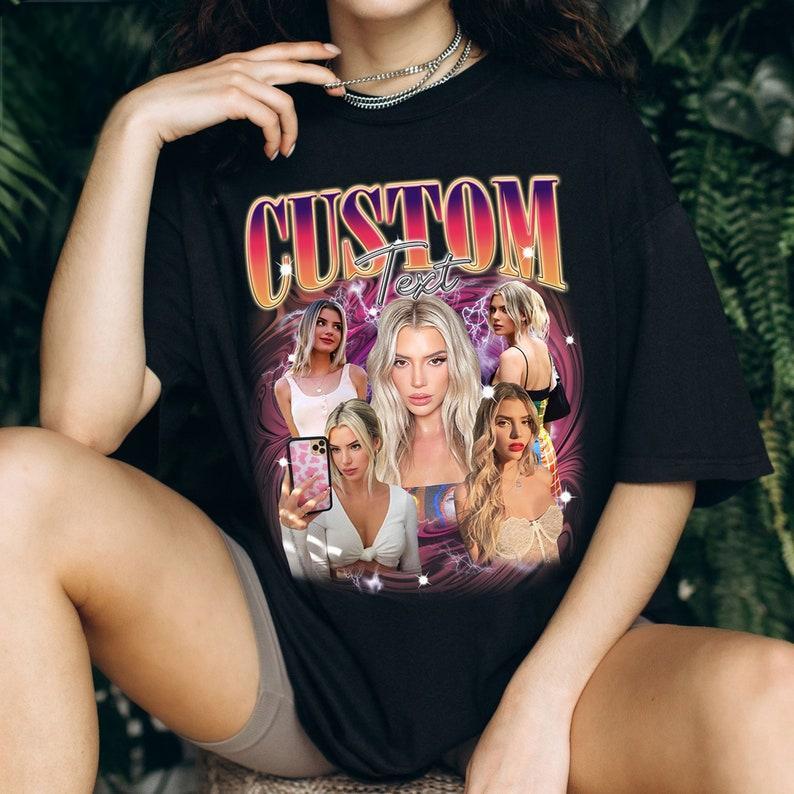 Personalized Vintage Retro Photo T-shirt, Gift For Friends, Family