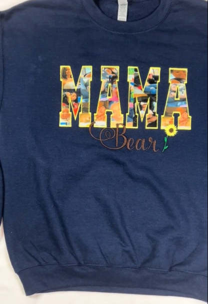Custom MOM/MAMA/GRANDMA Image Embroidered Sweatshirt