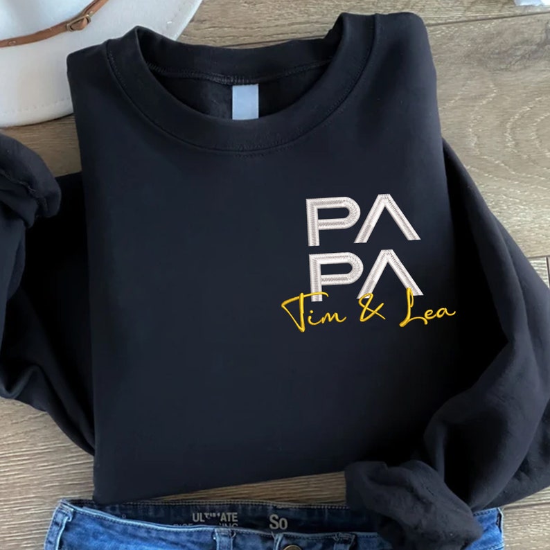 Customized Embroidered Papa Sweatshirt