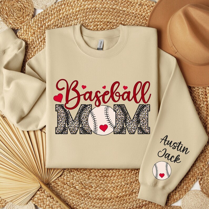 Personalized Baseball Mom Sweatshirt