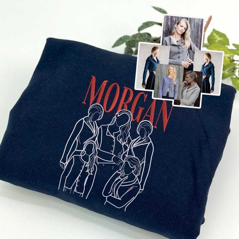 Custom Bootleg Embroidered Sweatshirt Portrait From Photo