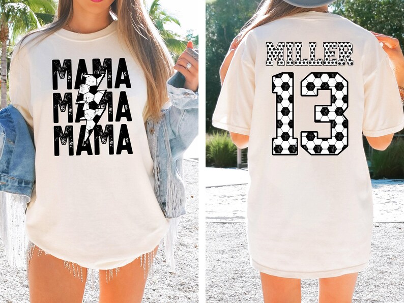 Custom Comfort Colors Soccer Mama Shirt, Soccer Game Day Mom Shirt