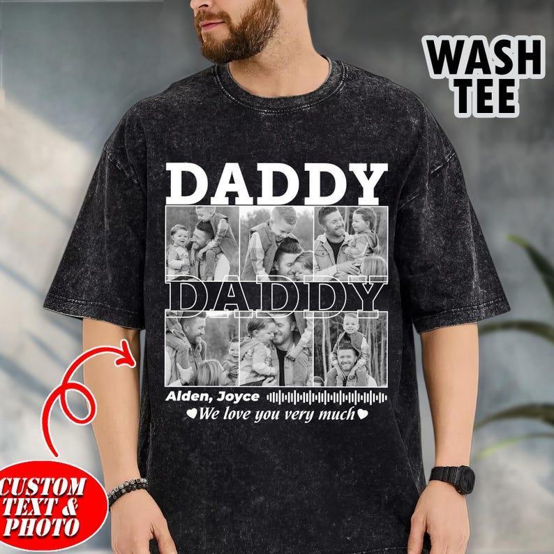 Custom Photo Vintage Dad T-shirt, Best Gift For Father's Day