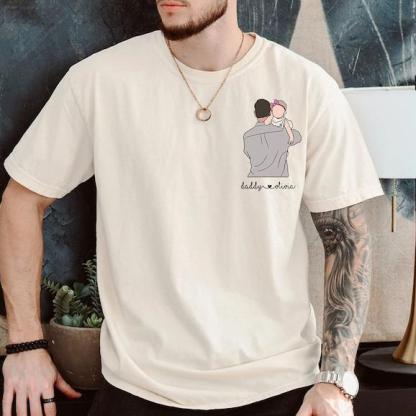 Custom Portrait From Photo Dad Shirt, Portrait Illustration, Fathers Day Gift