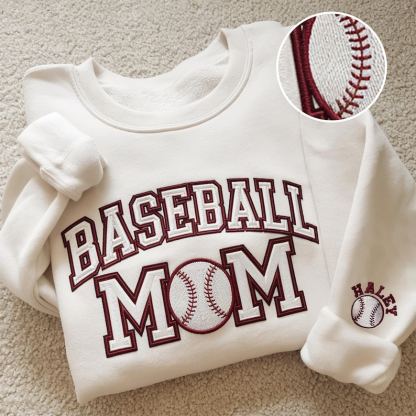 Embroidery Baseball Sweatshirt with Name Sweatshirt