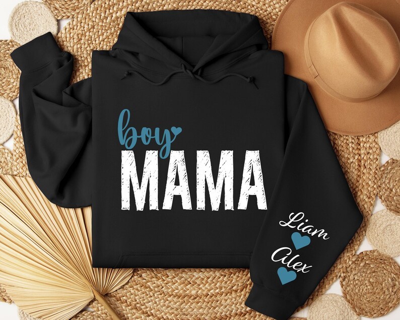 Custom Boy Mom Girl Mom Sweatshirt Mom Birthday Gift