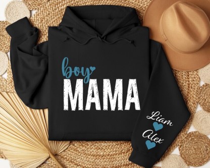 Custom Boy Mom Girl Mom Sweatshirt Mom Birthday Gift