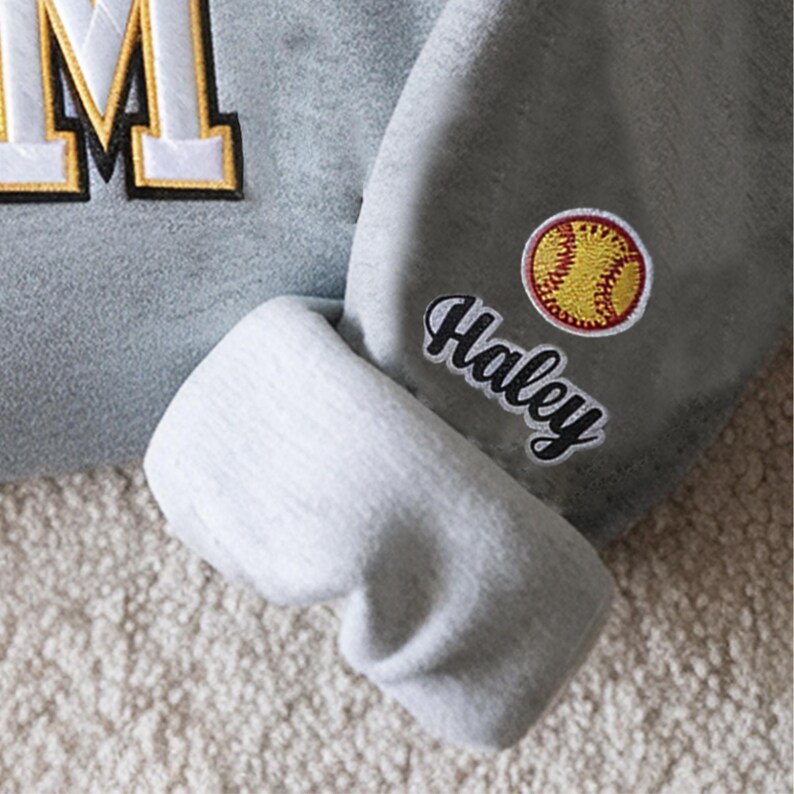 Custom Embroidery Softball Sweatshirt Sport Gift For Mom