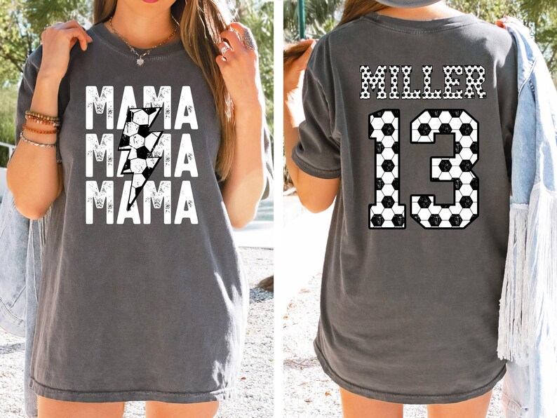 Custom Comfort Colors Soccer Mama Shirt, Soccer Game Day Mom Shirt