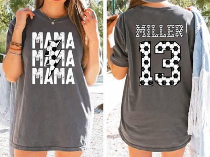 Custom Comfort Colors Soccer Mama Shirt, Soccer Game Day Mom Shirt