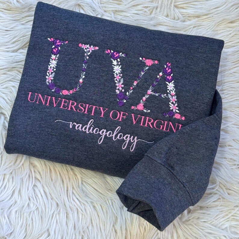 College Floral Letter Embroidered Sweatshirt | Embroidery Sorority Gift Greek Letter Sweatshirt